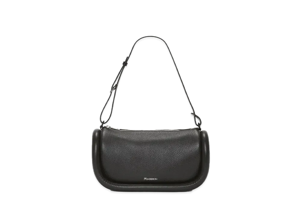 JW ANDERSON Bumper 15 Webstrap Leather Cross-Body Bag "Black"