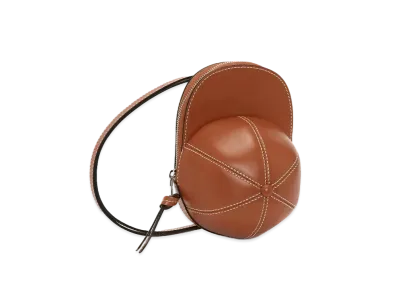 JW ANDERSON Medium Cap Leather Cross-Body Bag "Brown"