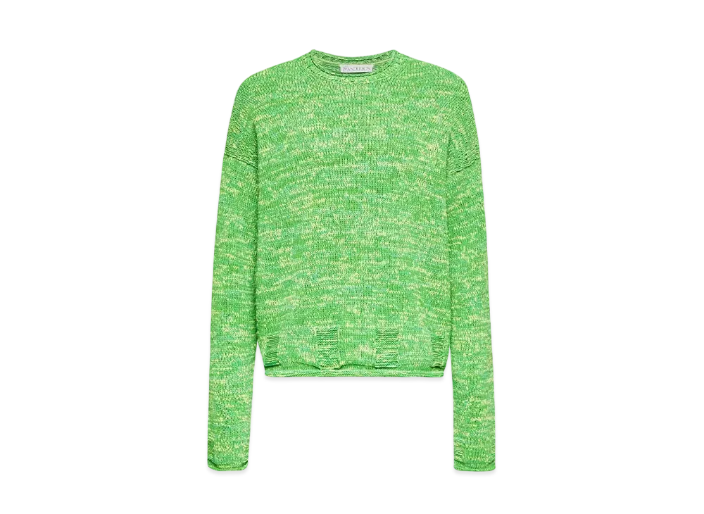 JW ANDERSON Space-Dyed Crewneck Sweater "Green"