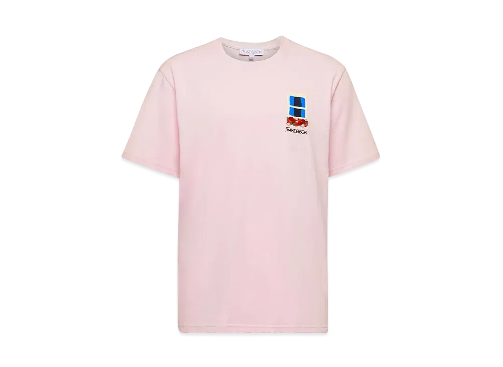 JW ANDERSON Window-Embroidered Shirt "Pink"