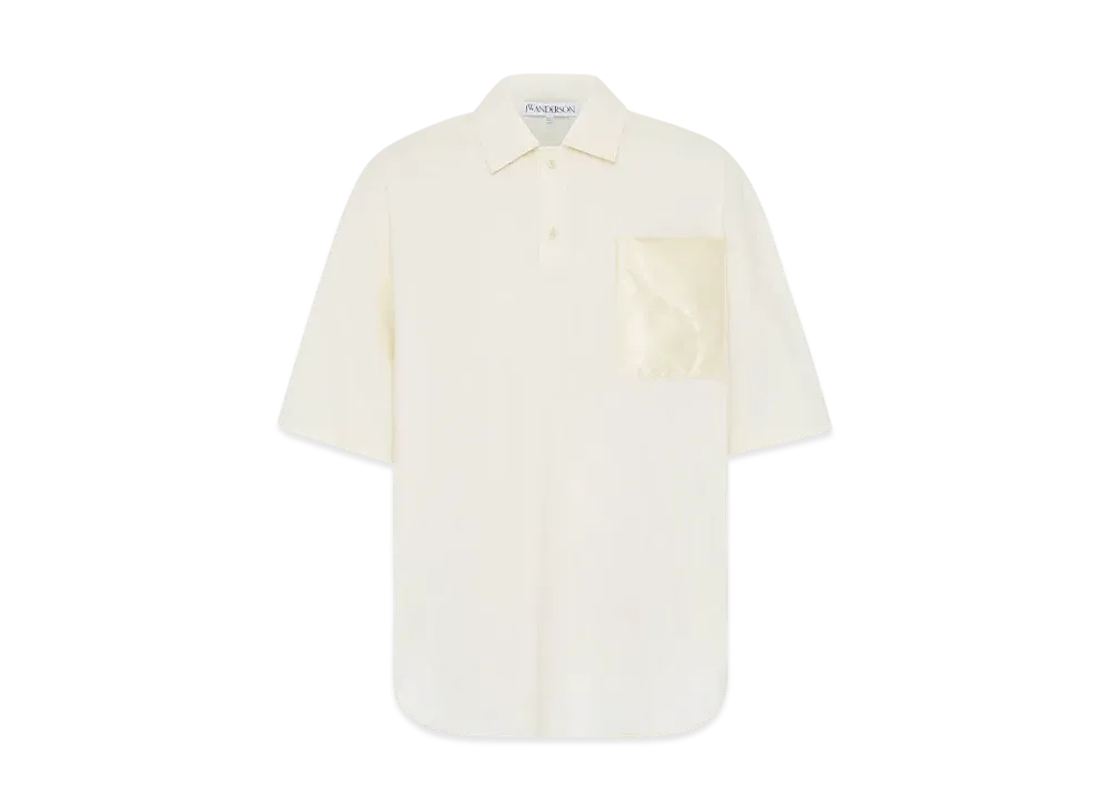 JW ANDERSON Quilted Pocket Polo Top "White"