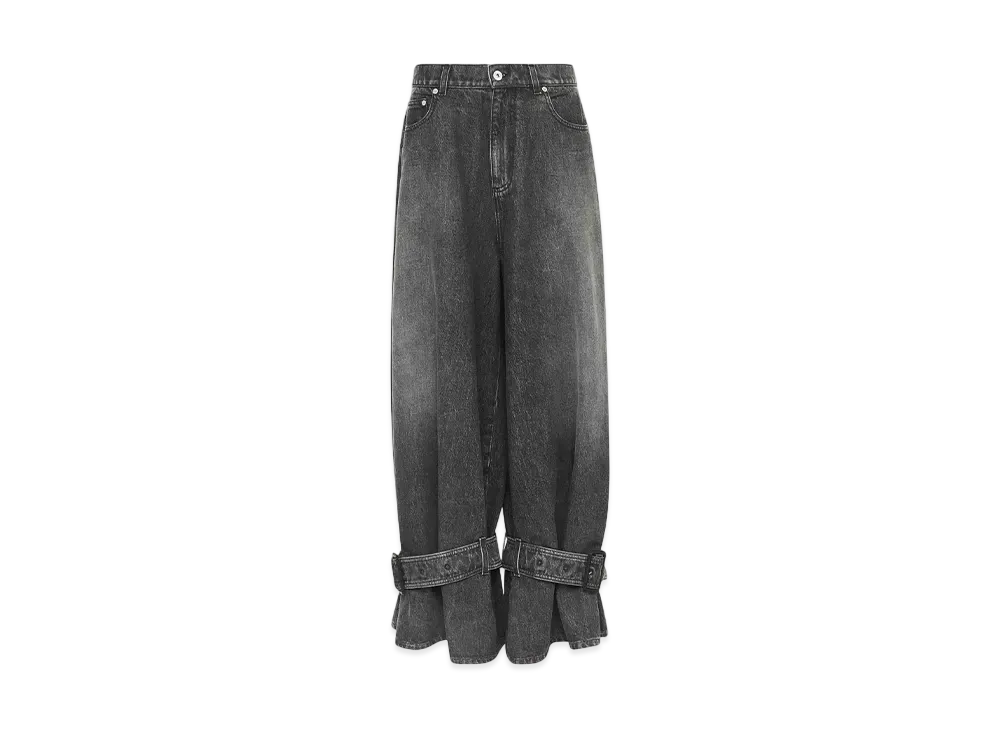 JW ANDERSON Buckle Cuff Denim Jeans "Black"