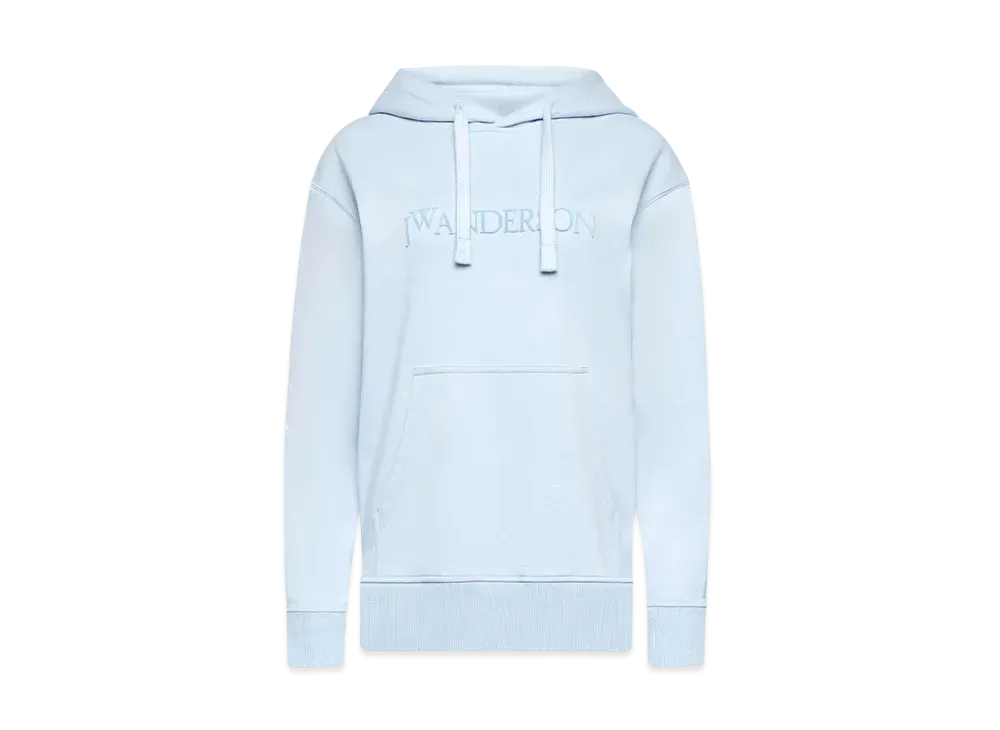 JW ANDERSON Logo Embroidered Hoodie "Blue"