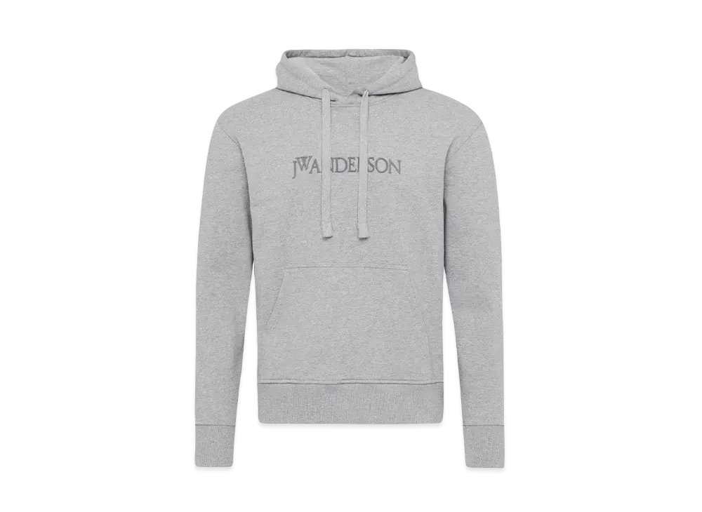 JW ANDERSON Logo Embroidered Hoodie "Gray"