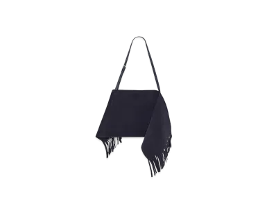 JW ANDERSON Medium Scarf Suede Shoulder Bag "Black"