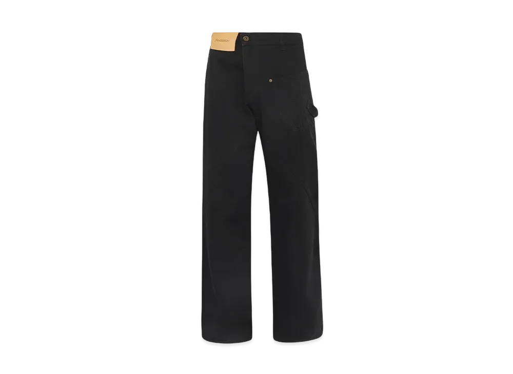 JW ANDERSON Twisted Workwear Denim Jeans "Black"