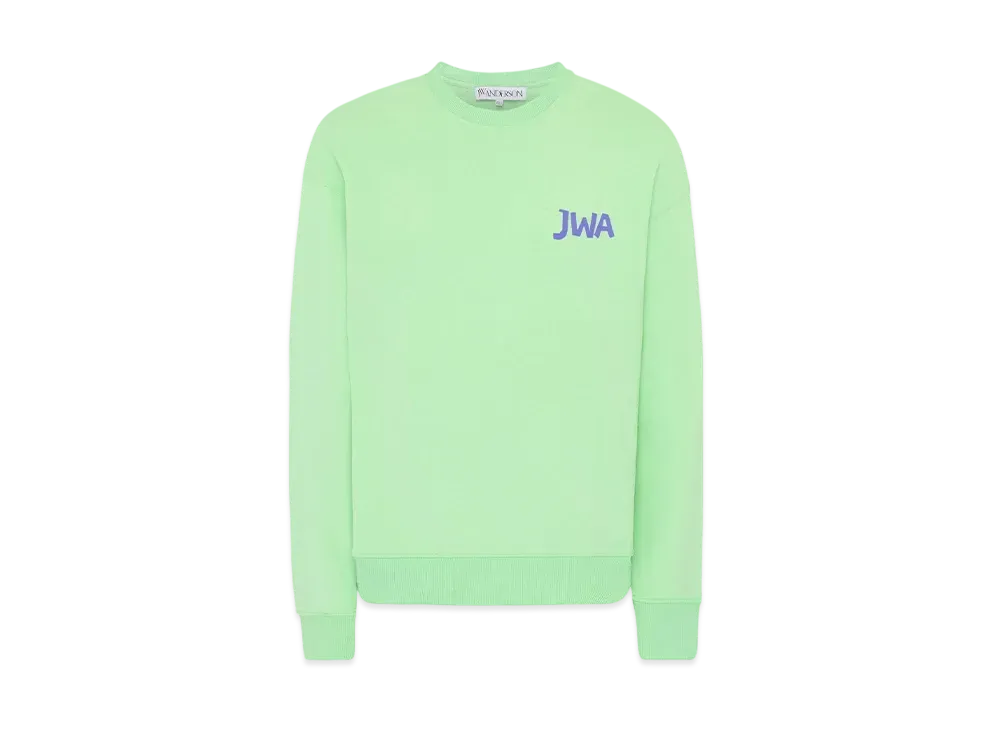 JW ANDERSON Mini Logo Print Sweatshirt "Green"
