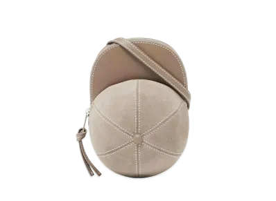JW ANDERSON Medium Cap Suede Crossbody Bag "Beige"