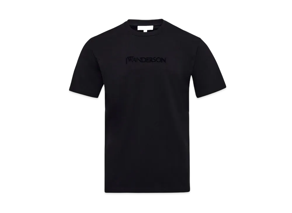JW ANDERSON Logo Embroidered T-Shirt "Black"