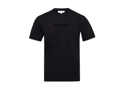 JW ANDERSON Logo Embroidered T-Shirt "Black"