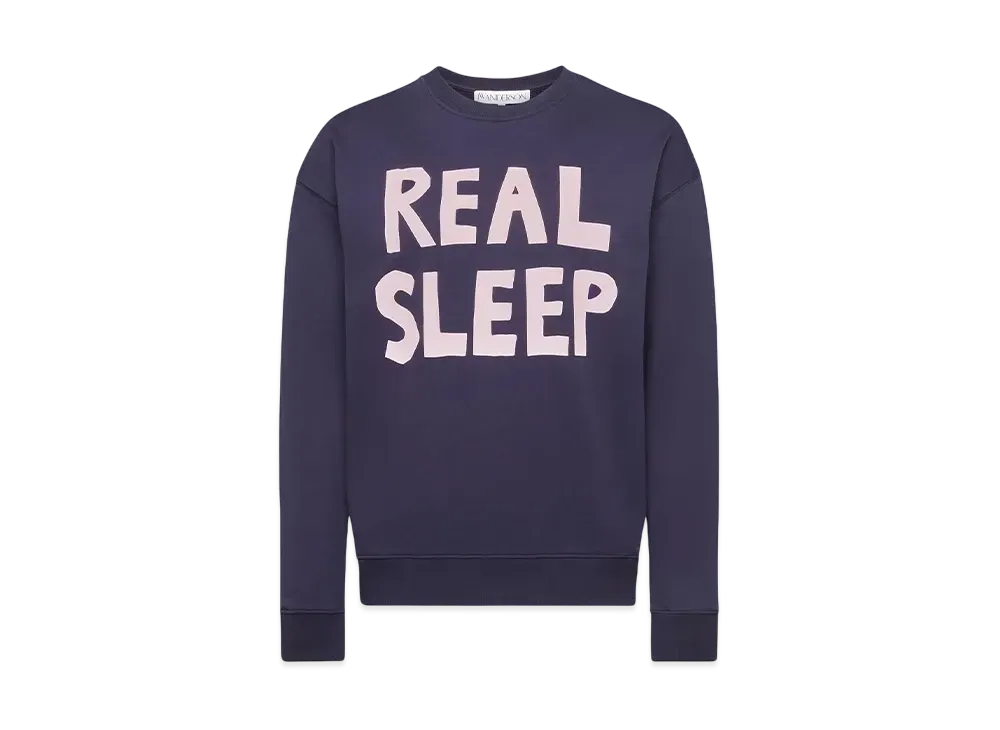 JW ANDERSON REAL SLEEP Print Sweatshirt "Black"