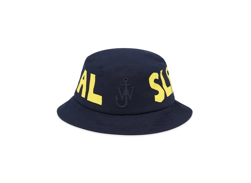 JW ANDERSON REAL SLEEP Bucket Hat "Navy"