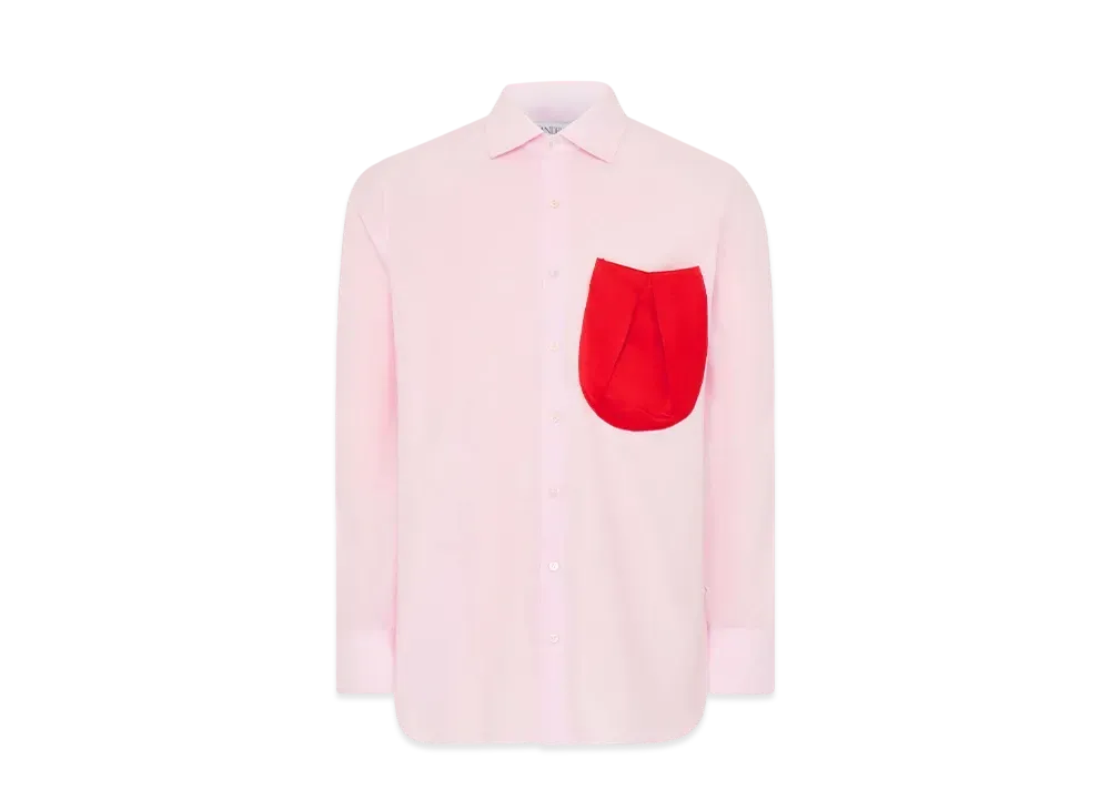 JW ANDERSON Satin Balloon Pocket Shirt "Pink"