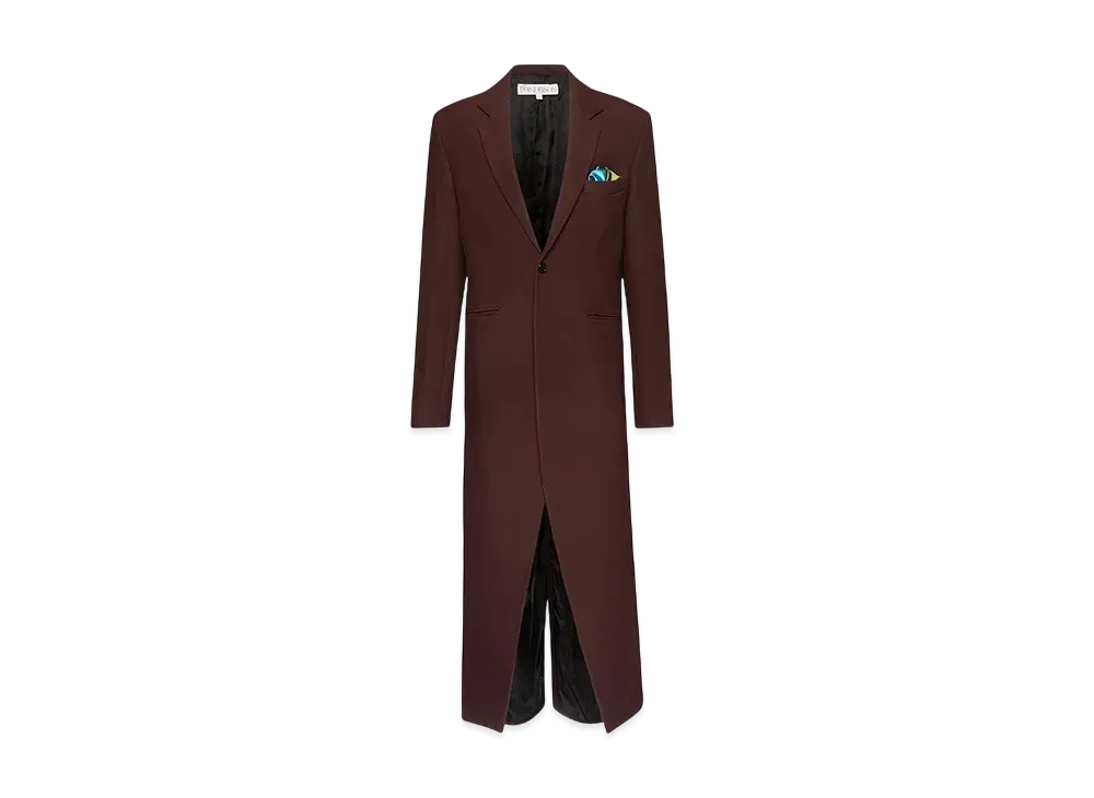 JW ANDERSON Satin Handkerchief Long Coat "Brown"