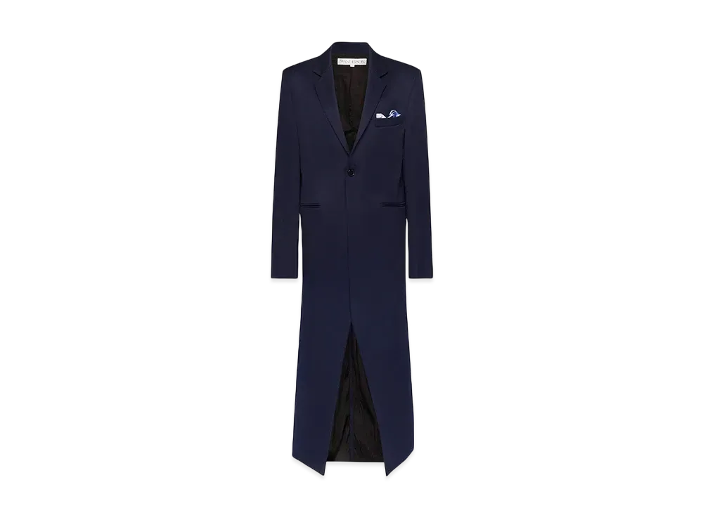 JW ANDERSON Satin Handkerchief Long Coat "Black"