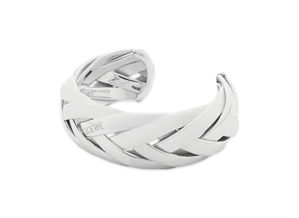 LOEWE Braided Cuffs Large "Silver"