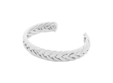 LOEWE Thin Braided Cuff "Silver"