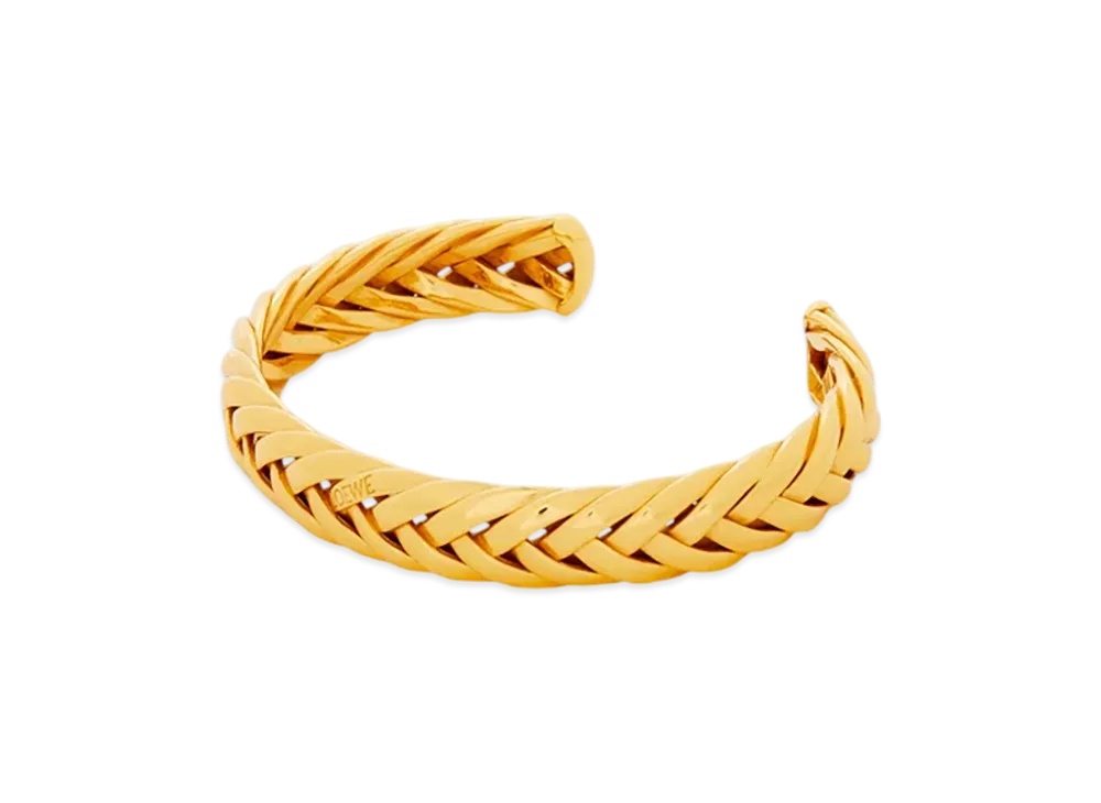 LOEWE Thin Braided Cuff "Gold"