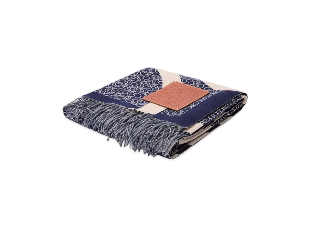 LOEWE Anagram Blanket "Navy Blue"