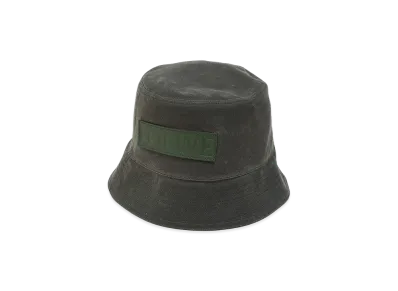 LOEWE Women's Waxed Canvas & Calf Bucket Hat "Green"