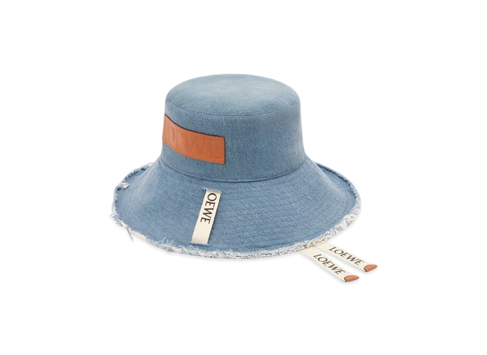 LOEWE Frayed Fisherman Hat "Blue Denim"