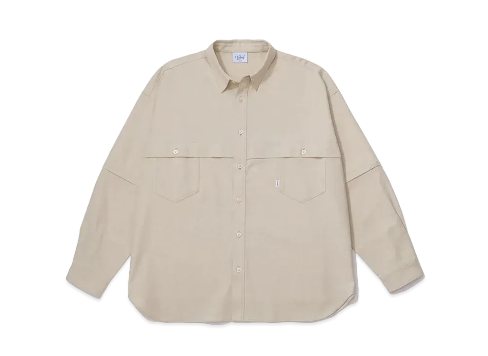 KEBOZ CONVERTIBLE NEL SHIRT "Beige"