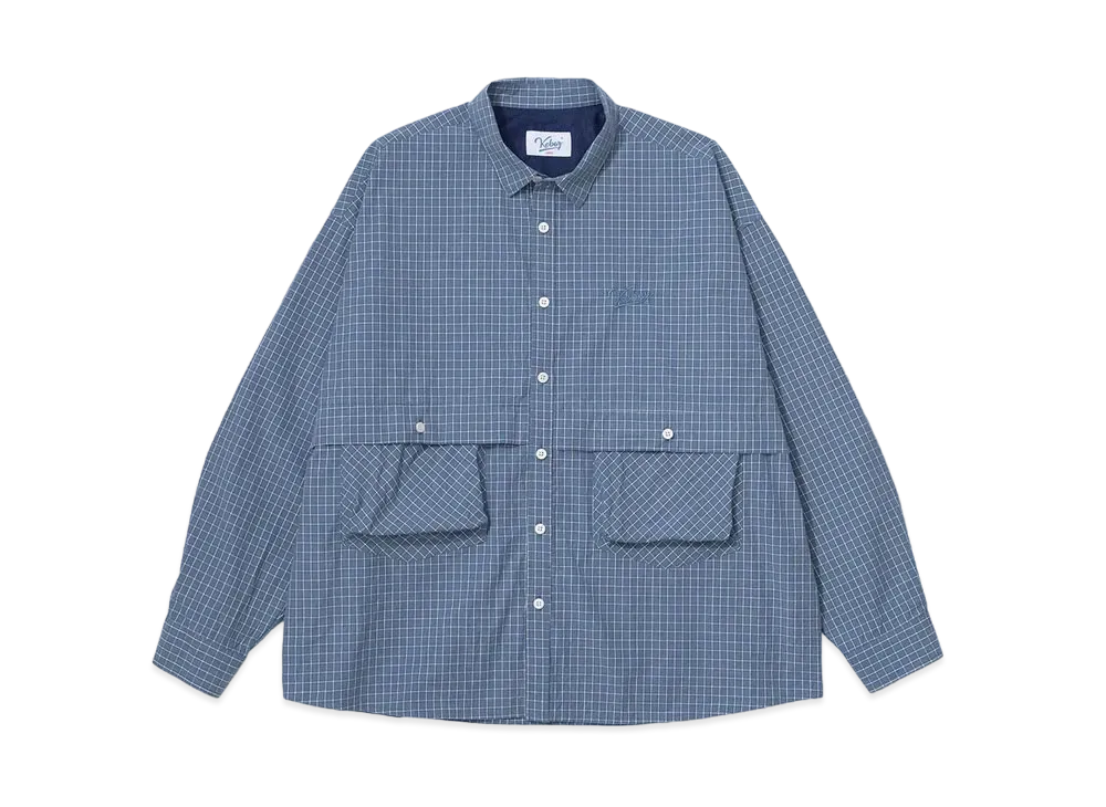 KEBOZ CHECK BALL SHIRT "Blue"