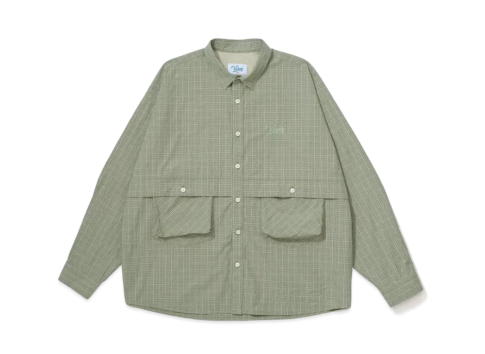 KEBOZ CHECK BALL SHIRT "Light Green"
