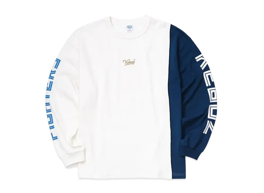 KEBOZ / FIGHTERS 2TONE L/S TEE "White"