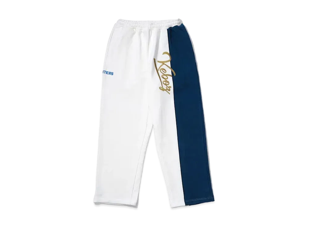 KEBOZ / FIGHTERS 2TONE SWEAT PANTS "White"