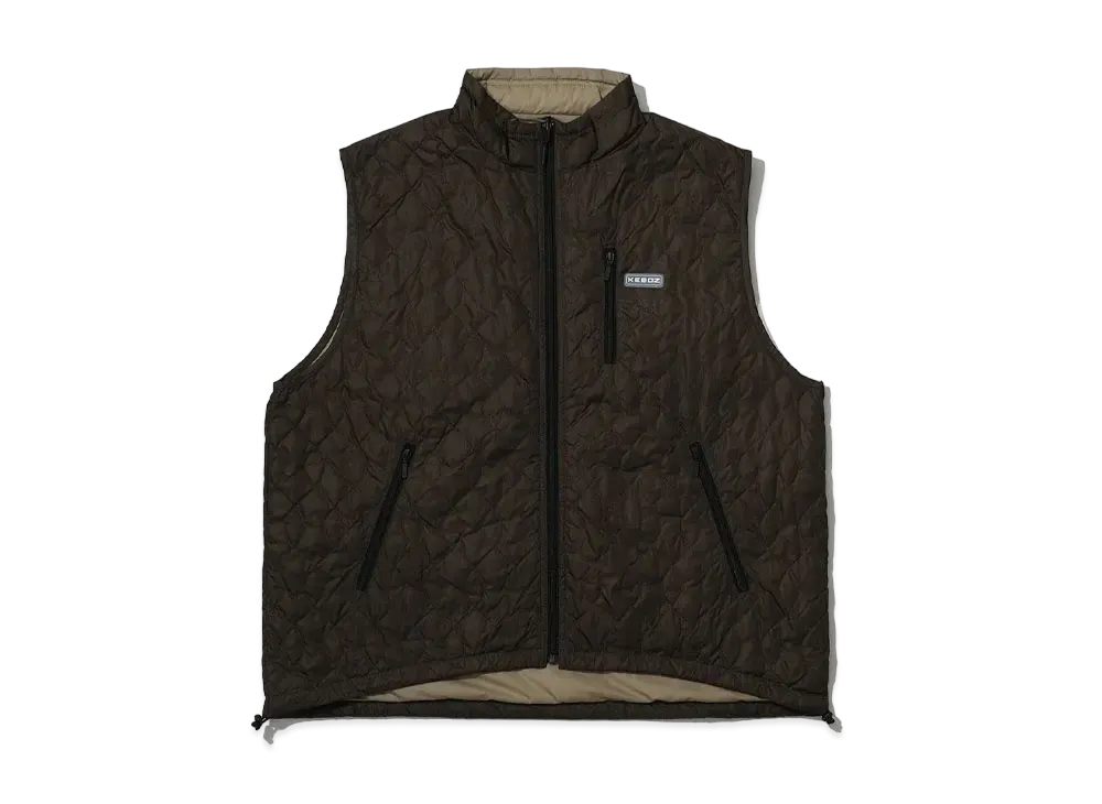 KEBOZ x NANGA Reversible Down Vest "Khaki"