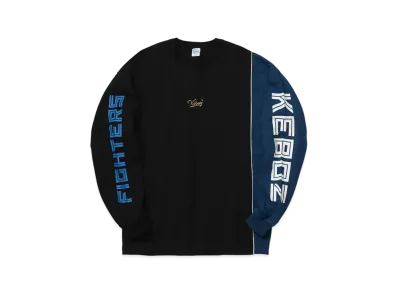 KEBOZ x FIGHTERS 2 Tone L/S Tee "Black/Blue"