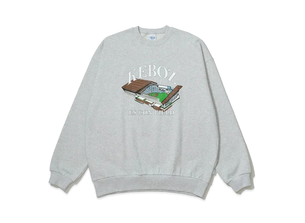 KEBOZ x FIGHTERS ES Con Field 01 Sweat Crew Neck "Heather Gray"