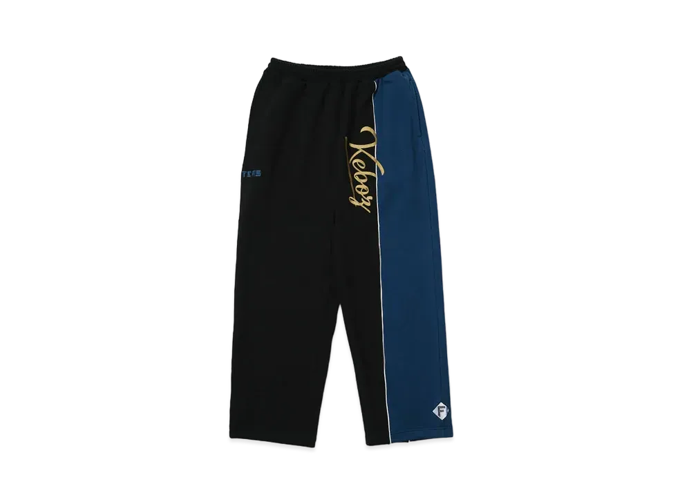KEBOZ x FIGHTERS 2 Tone Sweat Pants "Black/Blue"
