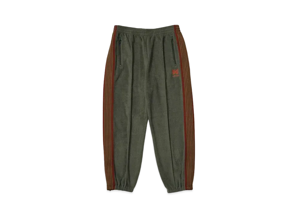 KEBOZ x NEEDLES Fleece Zipped Track Pants "Olive/Brown"