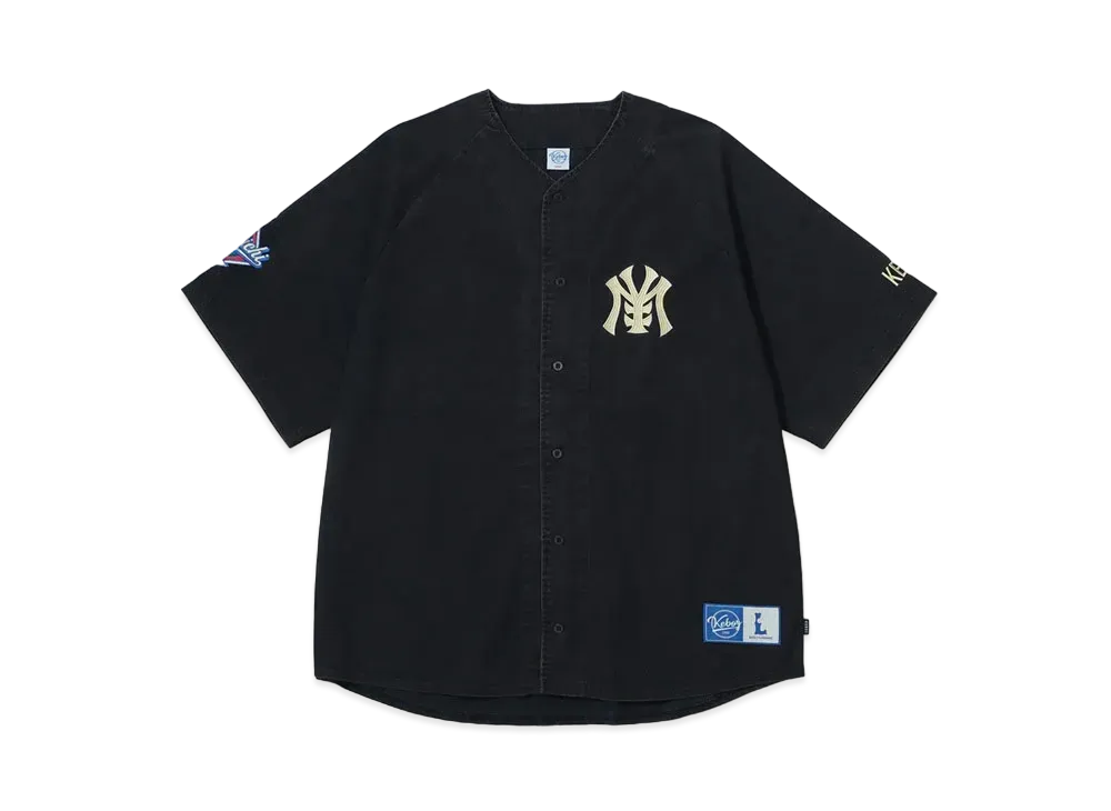 KEBOZ x MIYACHI Baseball Shirt "Washed Black"