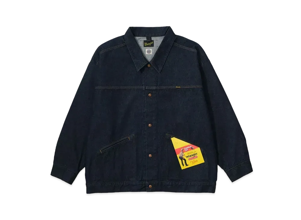 KEBOZ x WRANGLER Wide Denim Jacket "Dark Blue"