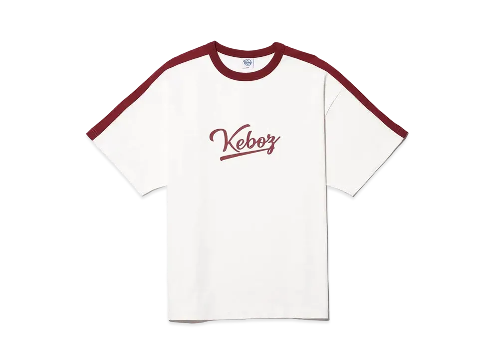 KEBOZ Icon Ringer S/S Tee "White/Red"