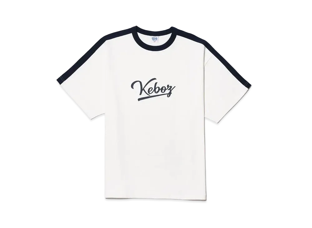 KEBOZ Icon Ringer S/S Tee "White/Navy"