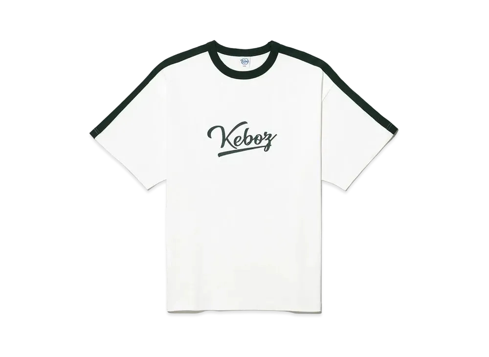 KEBOZ Icon Ringer S/S Tee "White/Green"