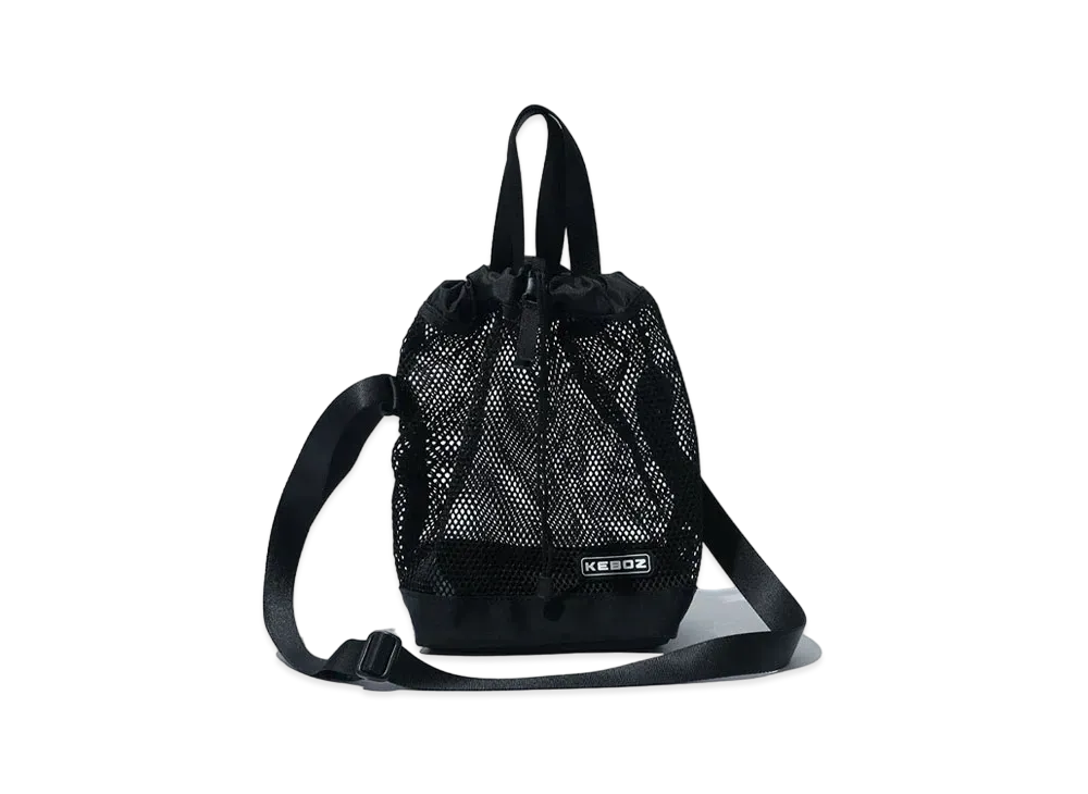 KEBOZ Mesh Drawstring Pouch "Black"