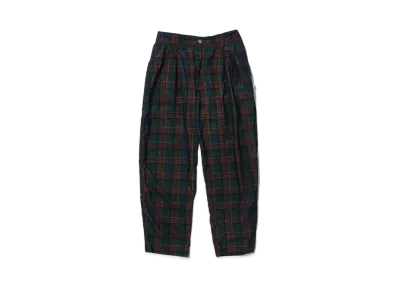 KEBOZ Summer Corduroy Check Pants "Green"
