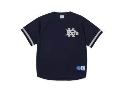 KEBOZ Mesh V Neck Baseball Shirt "Navy"