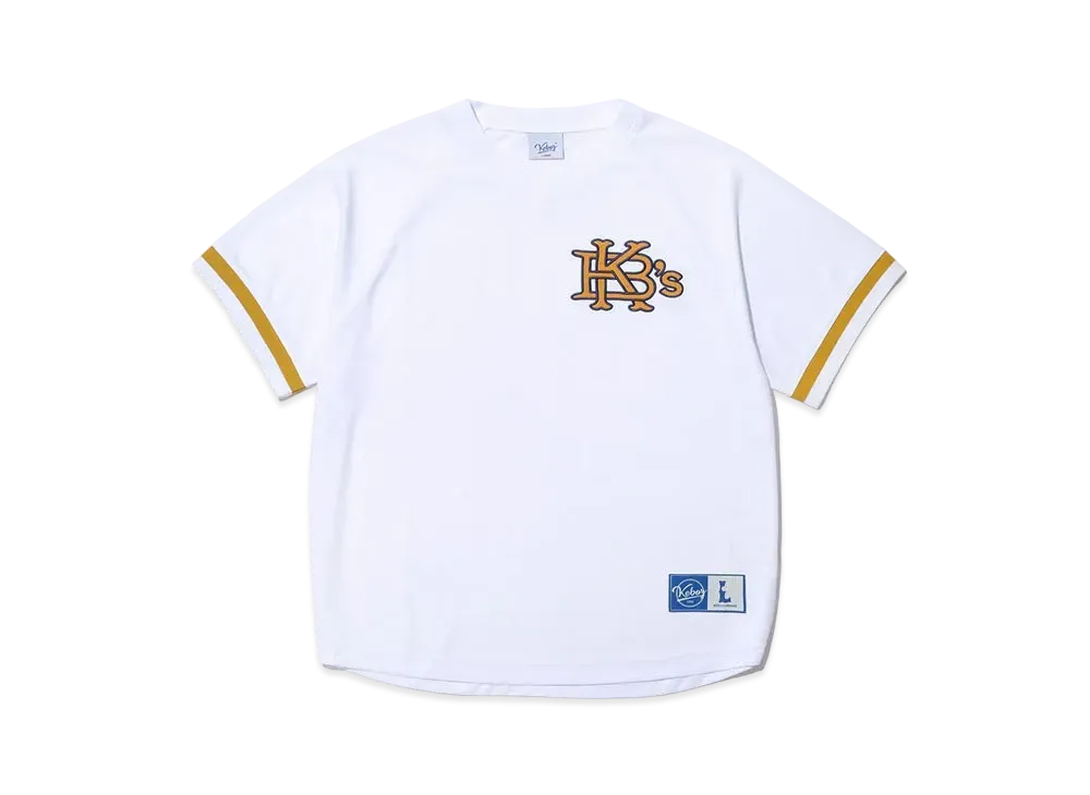 KEBOZ Mesh V Neck Baseball Shirt "White"