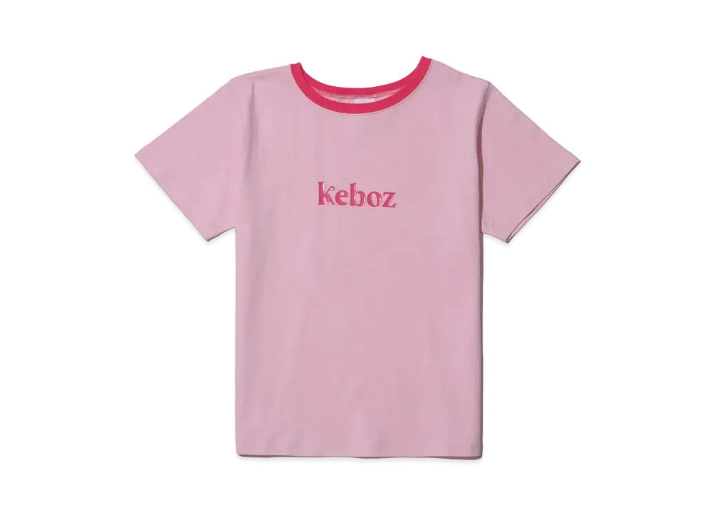 KEBOZ KW Ringer S/S Tee "Pink"