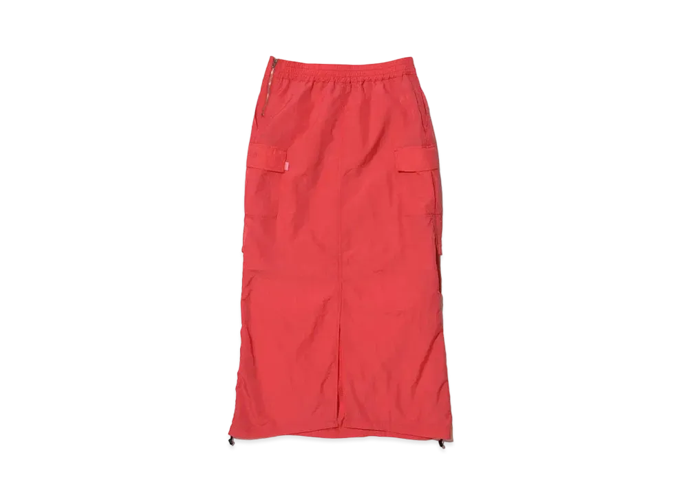 KEBOZ Nylon Drawstring Skirt "Orange"