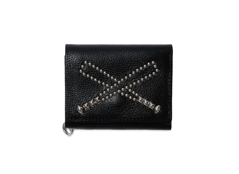 KEBOZ x CALEE Studs Leather Multi Wallet "Black"
