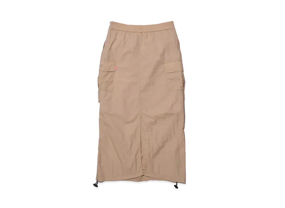 KEBOZ Nylon Drawstring Skirt "Beige"