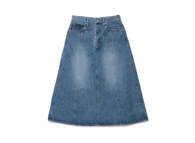 KEBOZ Vintage Panel Denim Skirt "L.Blue"