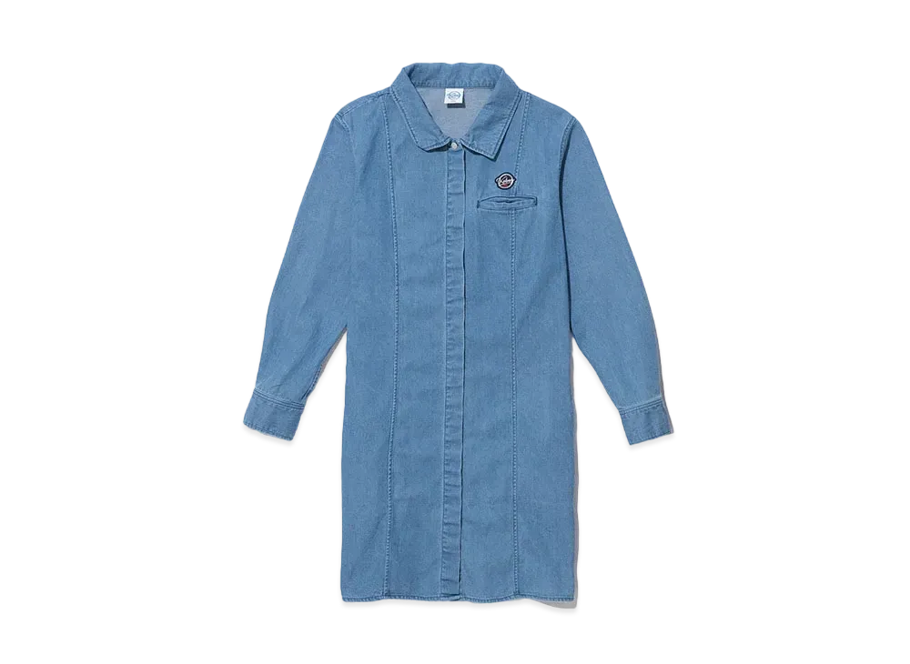 KEBOZ Denim Shirt Dress "L.Blue"